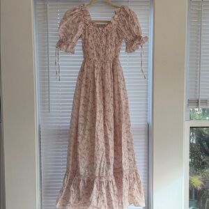 ANTONIO MELANI Pink Floral Maxi Dress